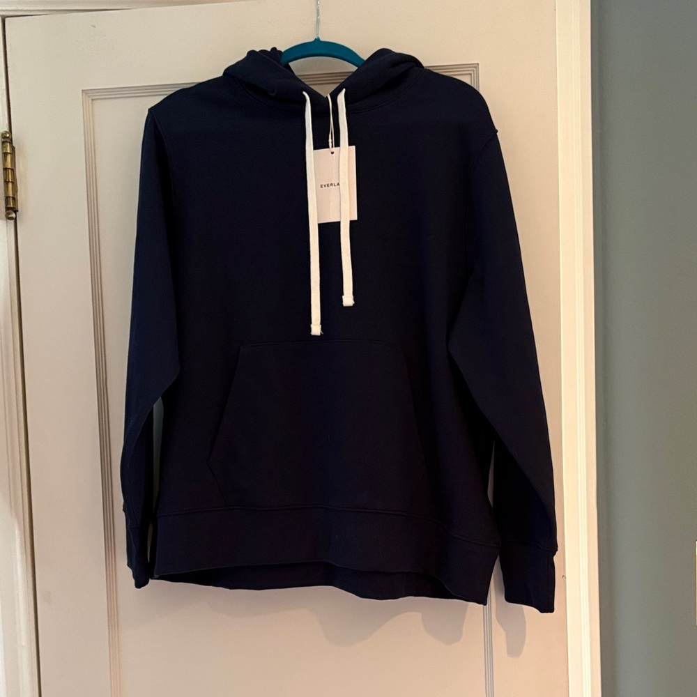 NWT Everlane Terry Hooded Sweatshirt in Navy